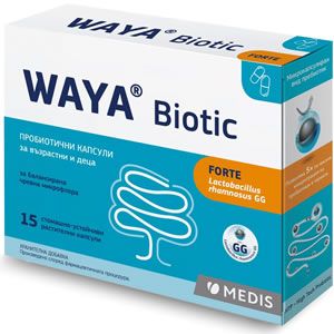 Waya Forte Biotic Пробиотик х 15 капс Подходящи за възрастни и деца над двегодишна възраст. Поддържат балансирана чревна микрофлора