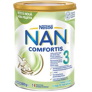 NAN 3 Comfortis е висококачествена обогатена млечна напитка за малки деца след 12-тия месец нататък, която представлява част от разнообразното хранене. Създадена е да замести кравето мляко в менюто на детето.