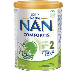 НАН 2 Комфортис 6+ Месеца 800гр е Уникалма комбинация от съставки, отговарящи на специфичните хранителни нужди за нормално развитие на Вашето бебе в периода на захранване.